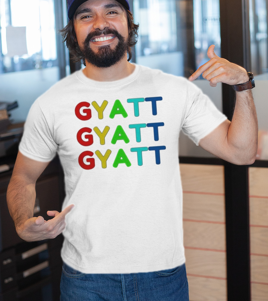 Benjixscarlett Gyatt Multicolor T-Shirt