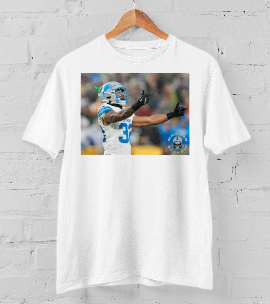 Detroit Lions Brian Branch Made In Detroit Football Celebration T-Shirt