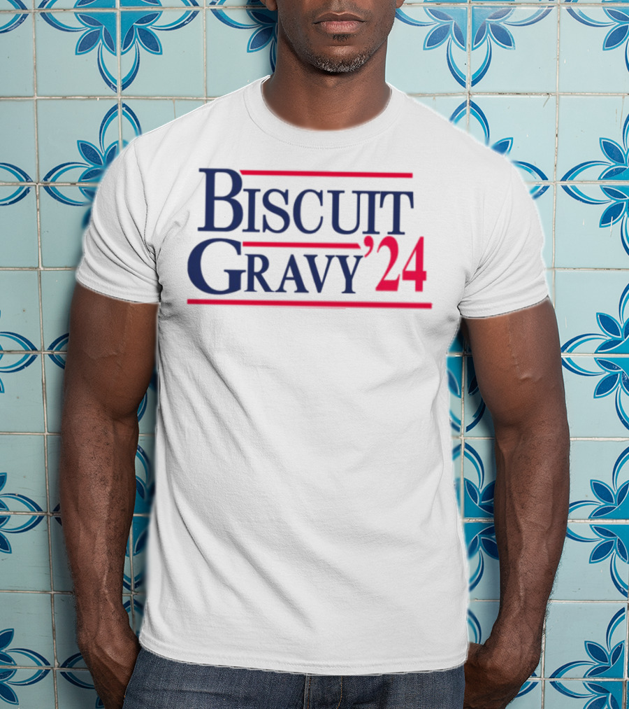 Biscuit Gravy '24 Red Blue T-Shirt