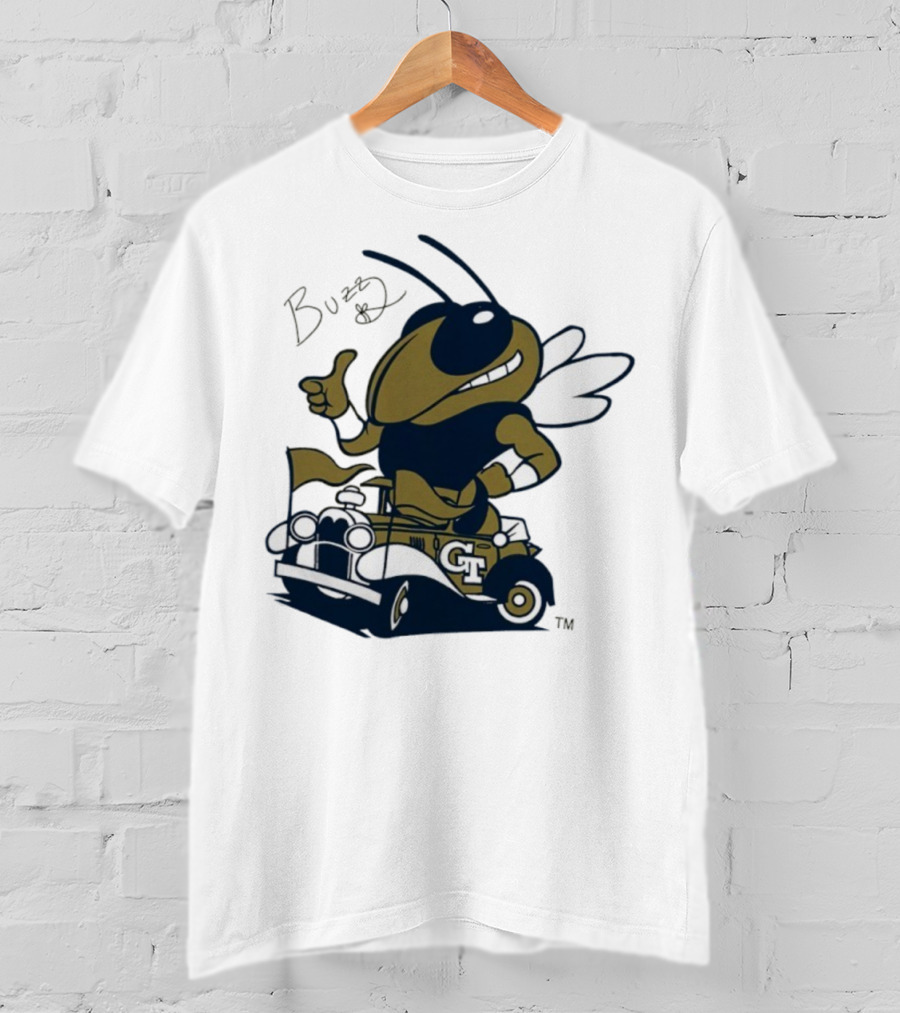 Buzz Georgia Tech Yellow Jacket GT Vintage Car Icon T-Shirt