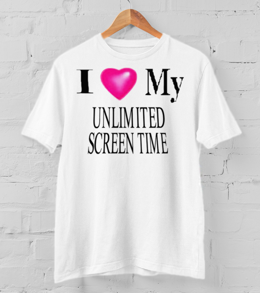 I Love My Unlimited Screen Time Heart T-Shirt