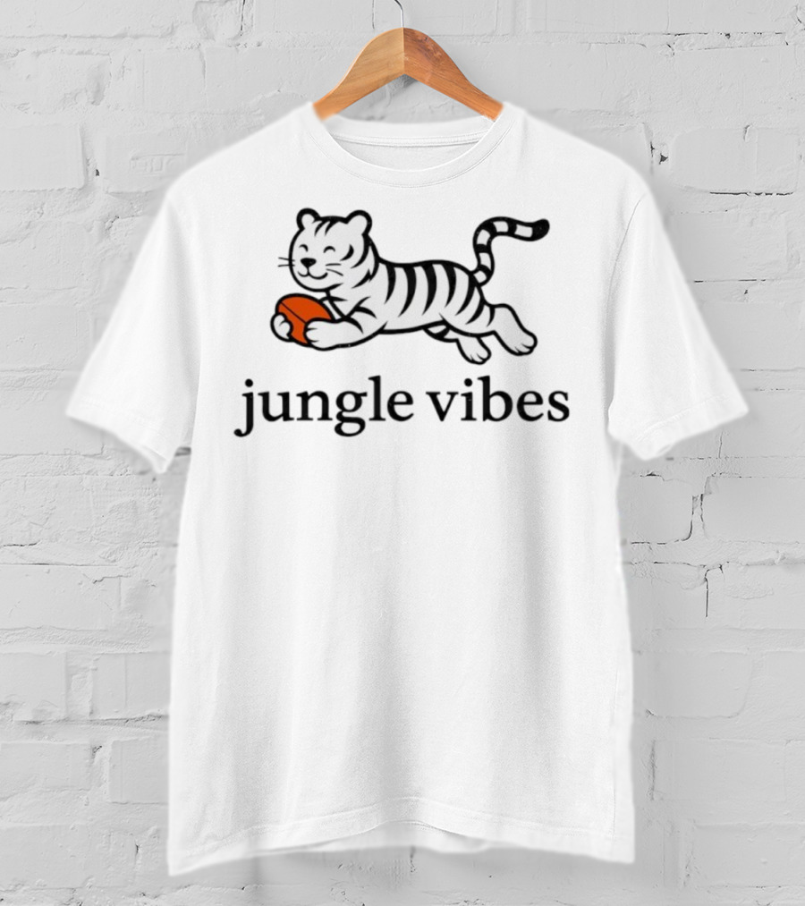 Jungle Vibes Cincinnati Bengals Tiger Football T-Shirt
