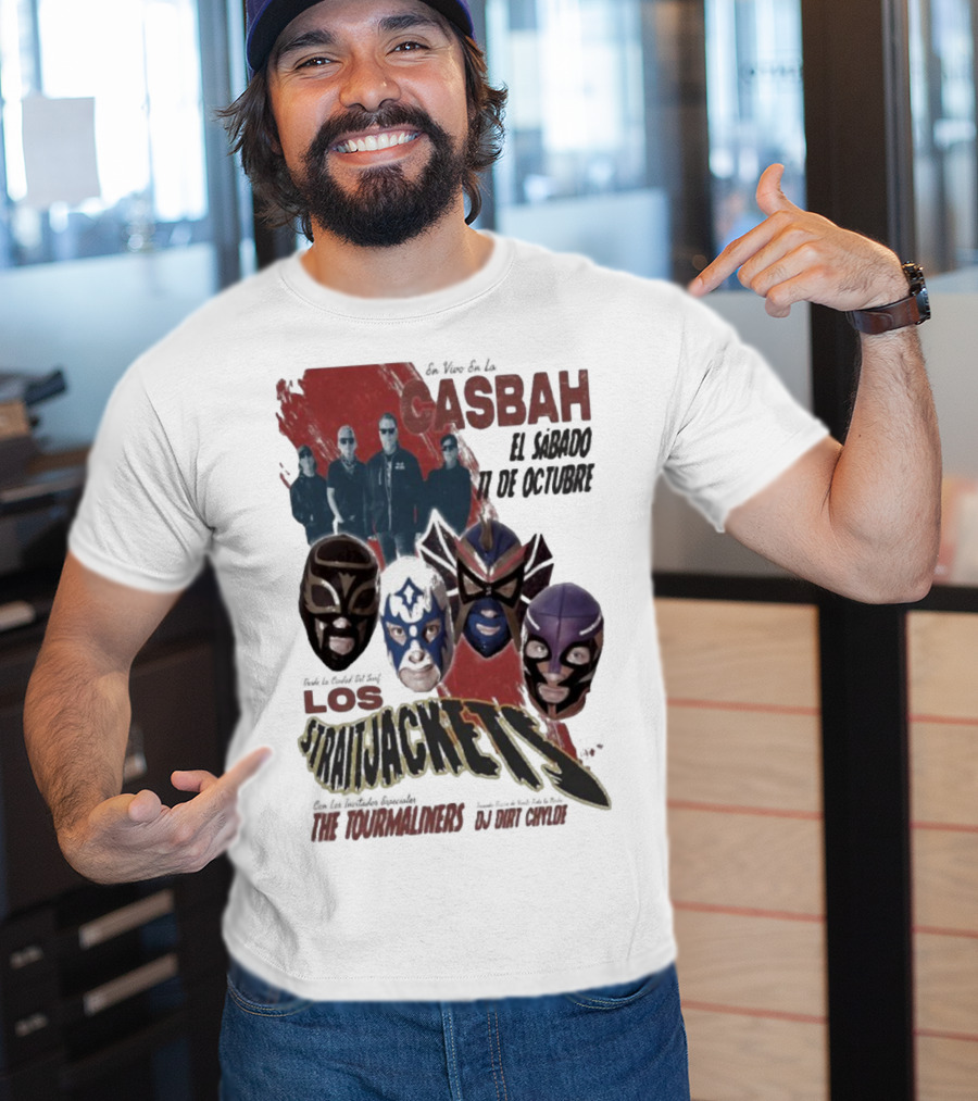 Los Straitjackets Y The Tourmaliners En Vivo El Sábado 11 De Octubre En Casbah San Diego T-Shirt