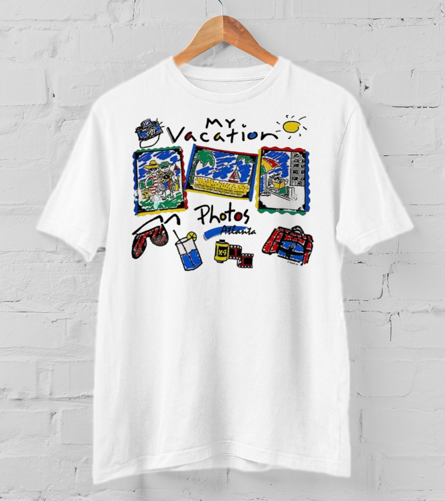 My Vacation Photos A74 Atlanta Sun Beach Camera Film Rolls T-Shirt