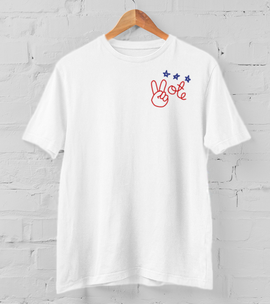 Nicolle Wallace Peace Hand Vote Stars T-Shirt