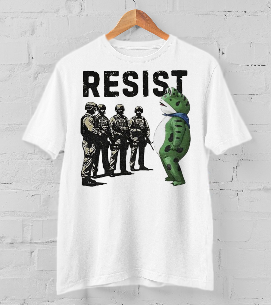 Portland Frog Resist Anti Fascism Anti Trump Protest Graphic T-Shirt