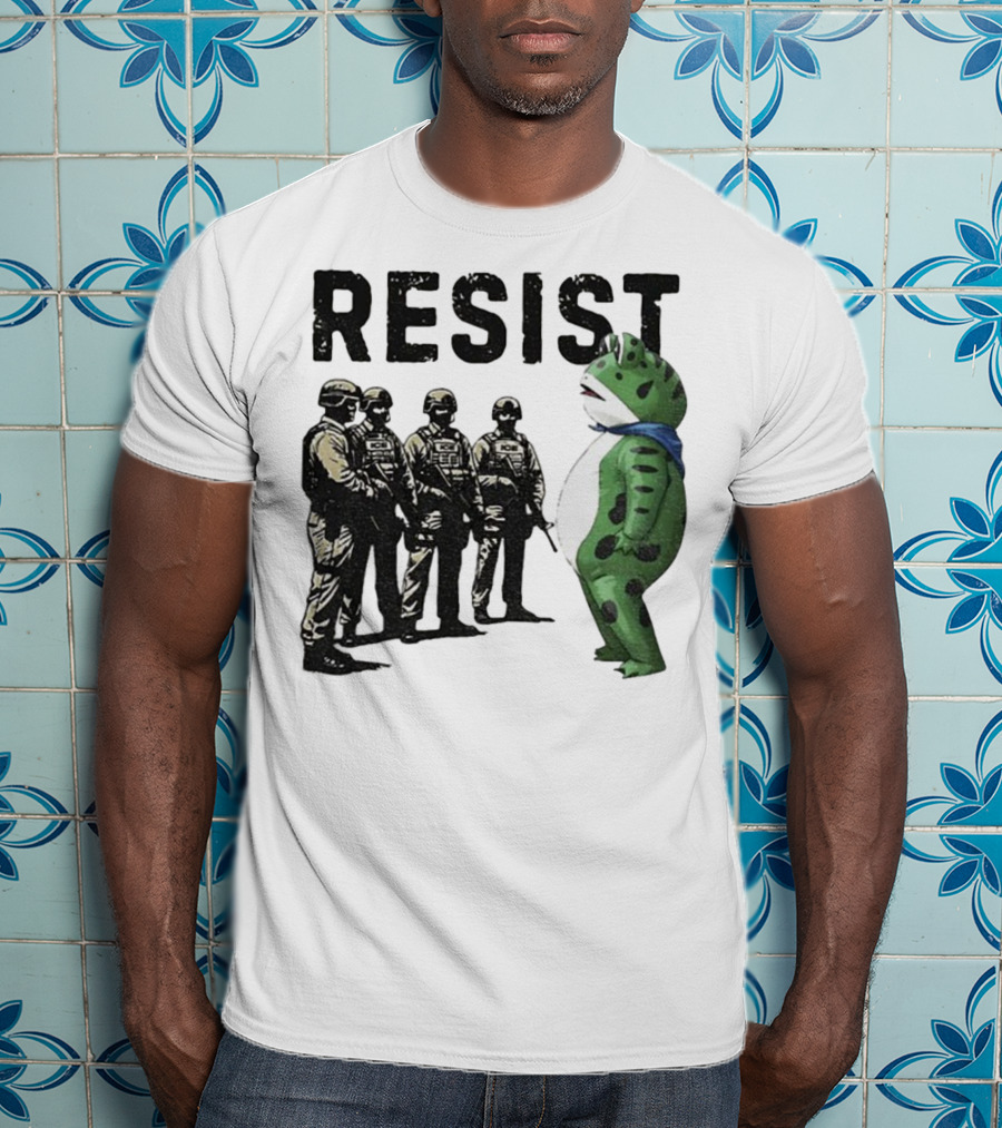 Portland Frog Resist Anti Fascism Anti Trump Protest Graphic T-Shirt