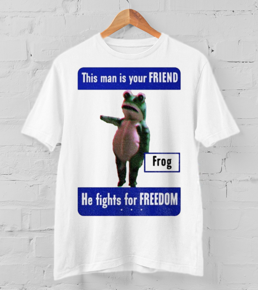 Portland Frog This Man Is Your Friend He Fights For Freedom Anti-ICE T-Shirt