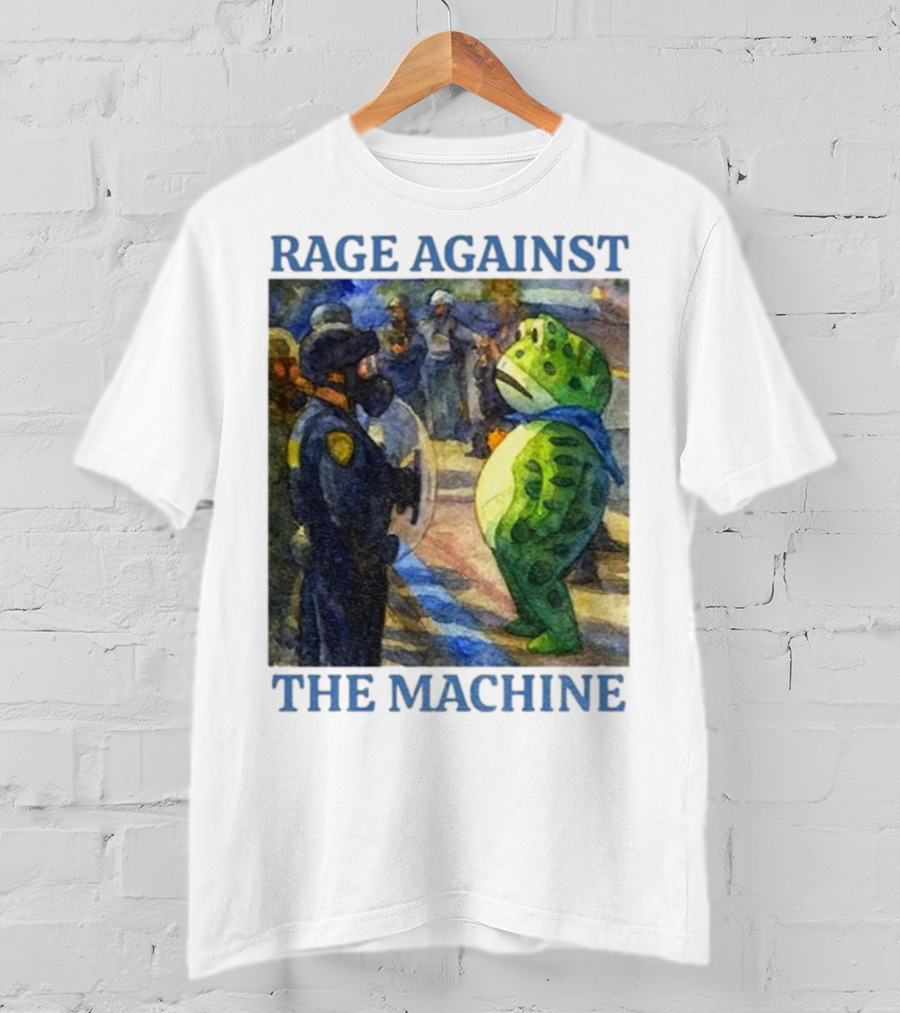 Rage Against The Machine Portland Frog Protest Scene T-Shirt