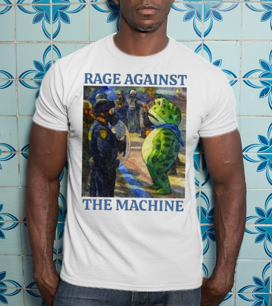 Rage Against The Machine Portland Frog Protest Scene T-Shirt