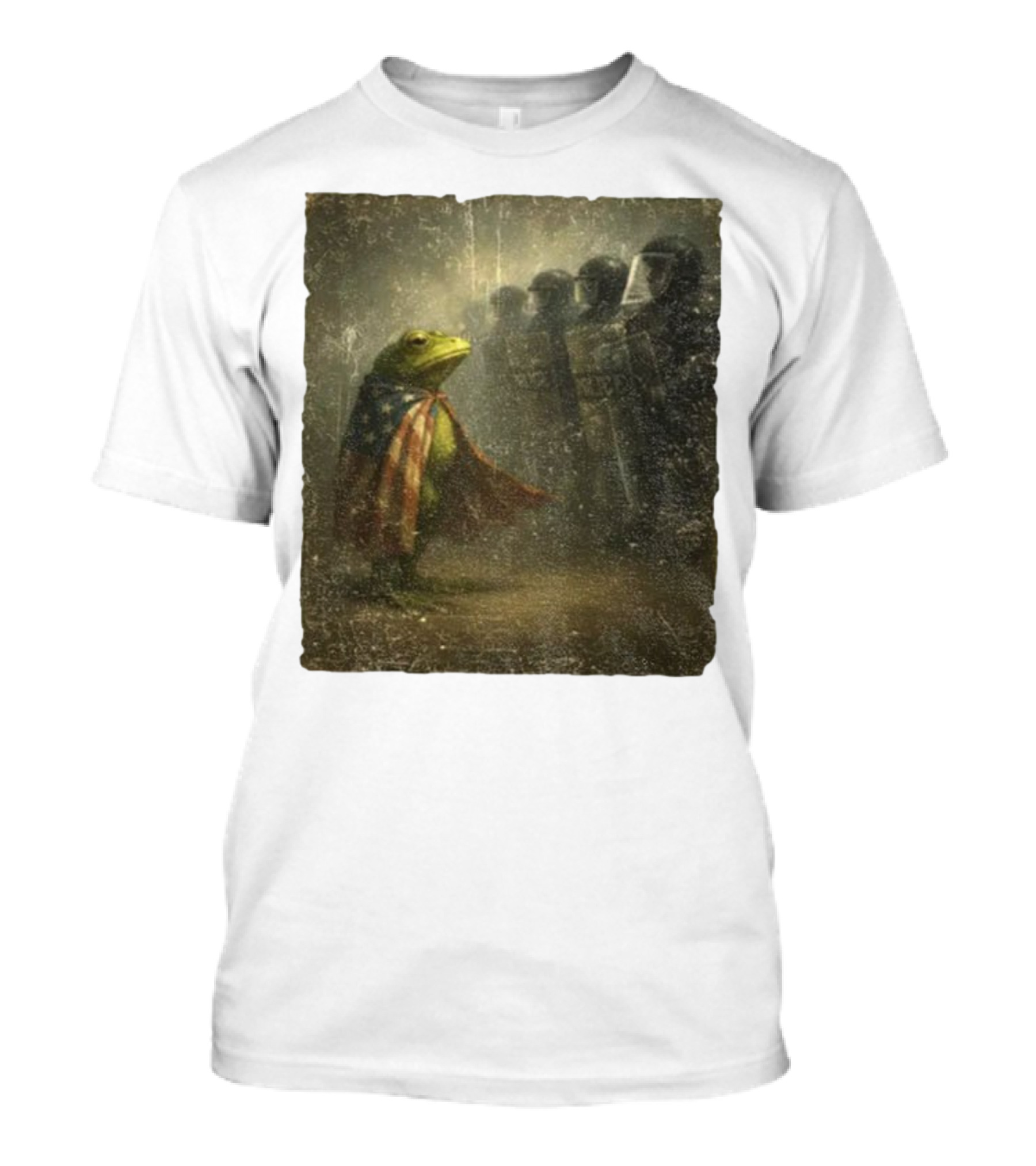 Portland Frog American Flag Protest Against Riot Police Equality T-Shirt