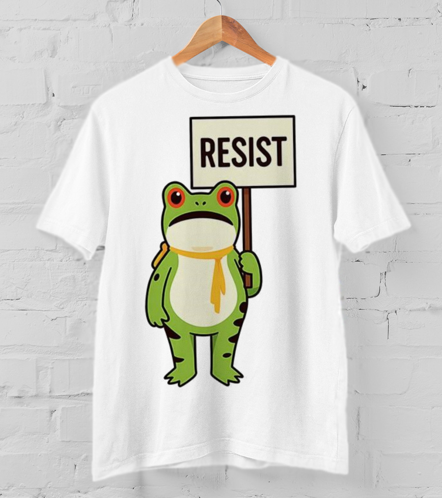 Resist Portland Frog Protest Anti ICE Sign T-Shirt