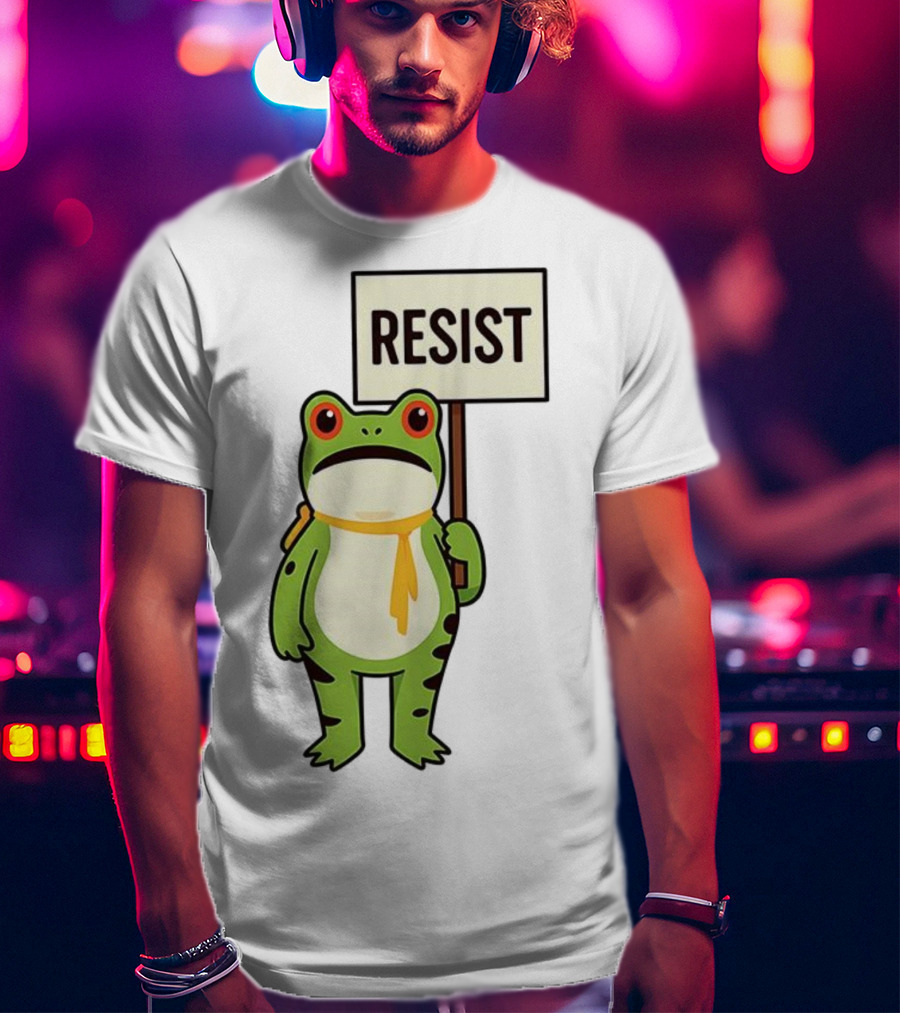 Resist Portland Frog Protest Anti ICE Sign T-Shirt