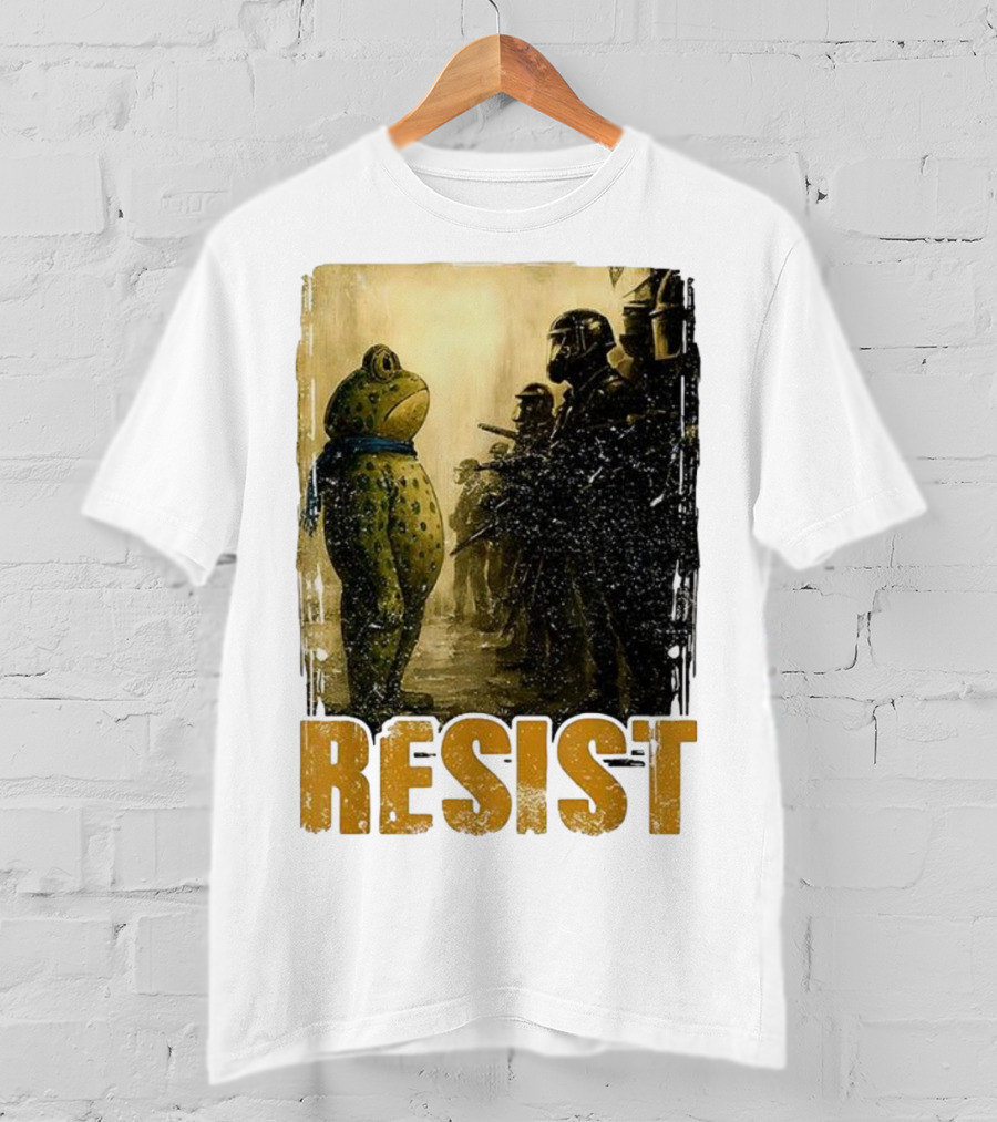 Resist Portland Protest Frog Standoff With Riot Police T-Shirt