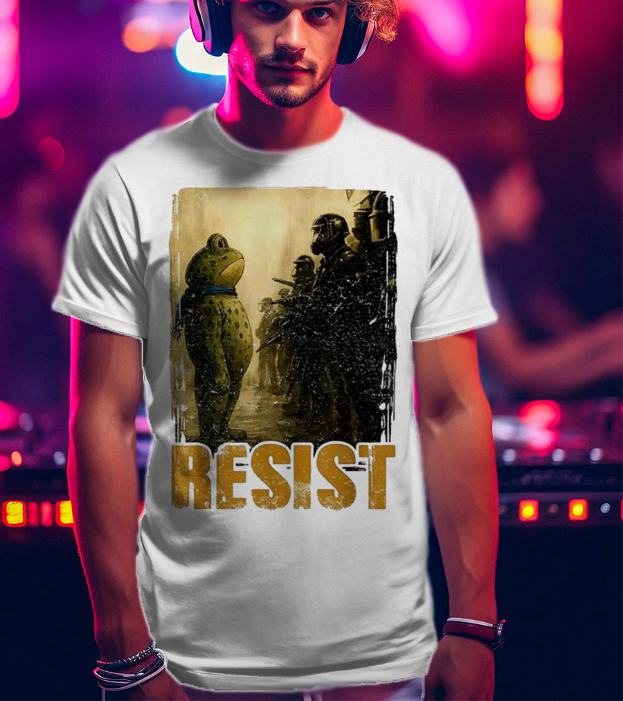 Resist Portland Protest Frog Standoff With Riot Police T-Shirt
