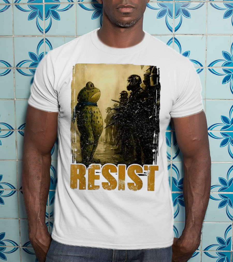 Resist Portland Protest Frog Standoff With Riot Police T-Shirt
