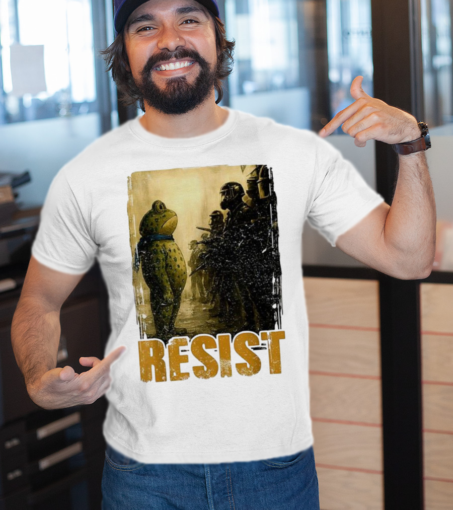 Resist Portland Protest Frog Standoff With Riot Police T-Shirt