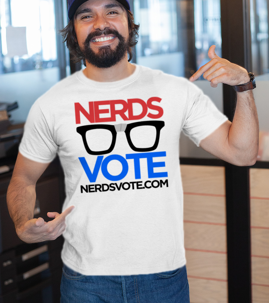 NERDSVOTE Steve Blum Collaboration Nerds Vote Initiative T-Shirt