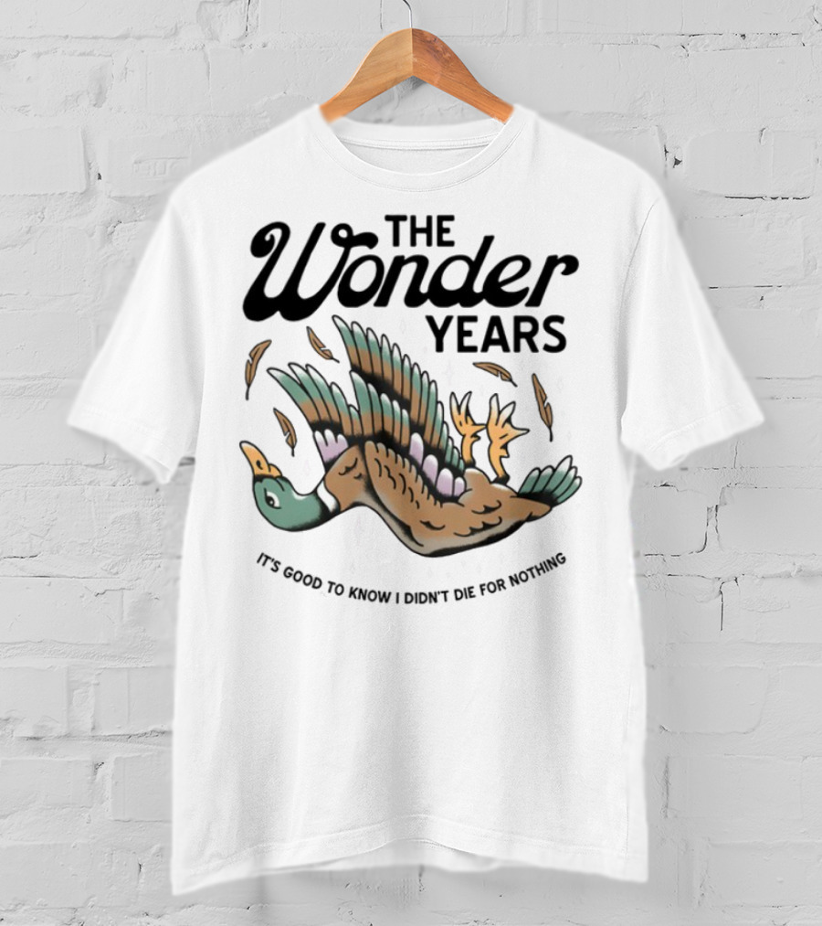 The Wonder Years Mallard Flying Feathers Falling Design T-Shirt