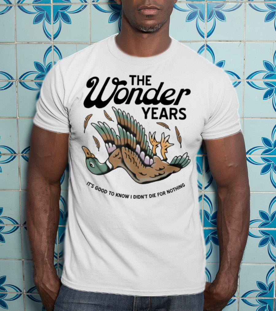 The Wonder Years Mallard Flying Feathers Falling Design T-Shirt