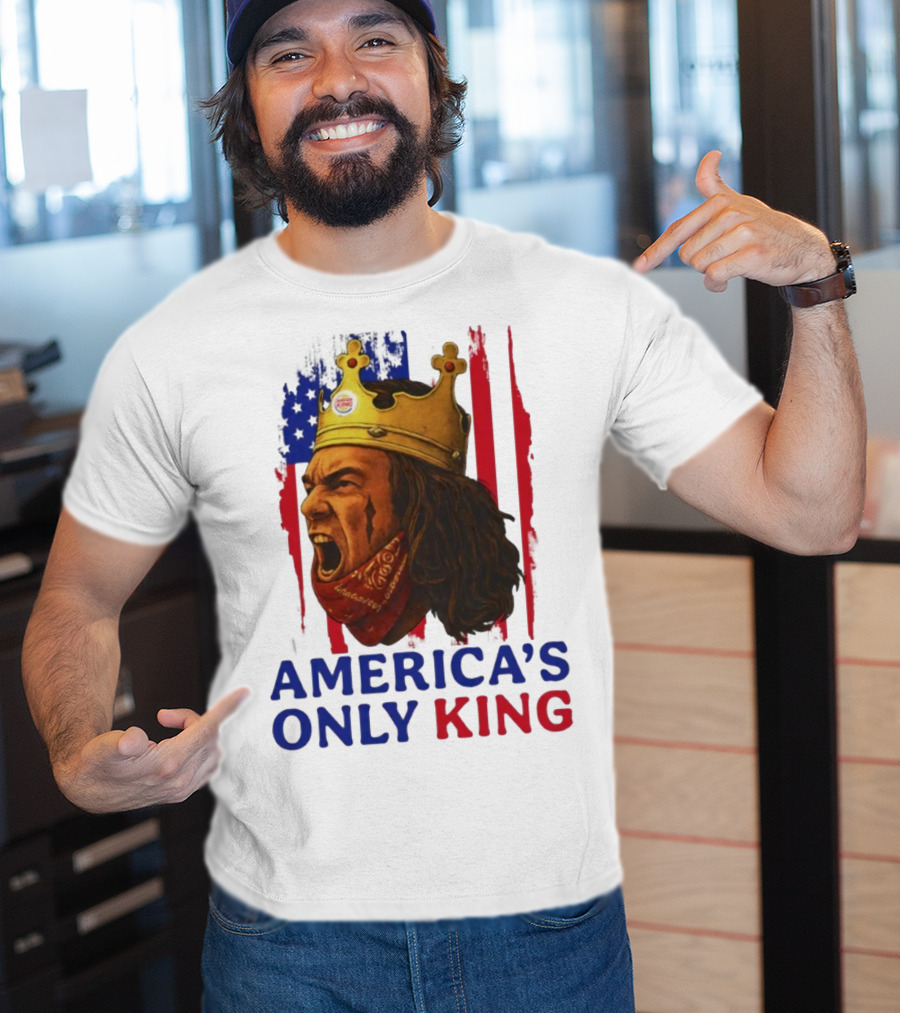 America's Only King Burger King Crown USA Theme T-Shirt