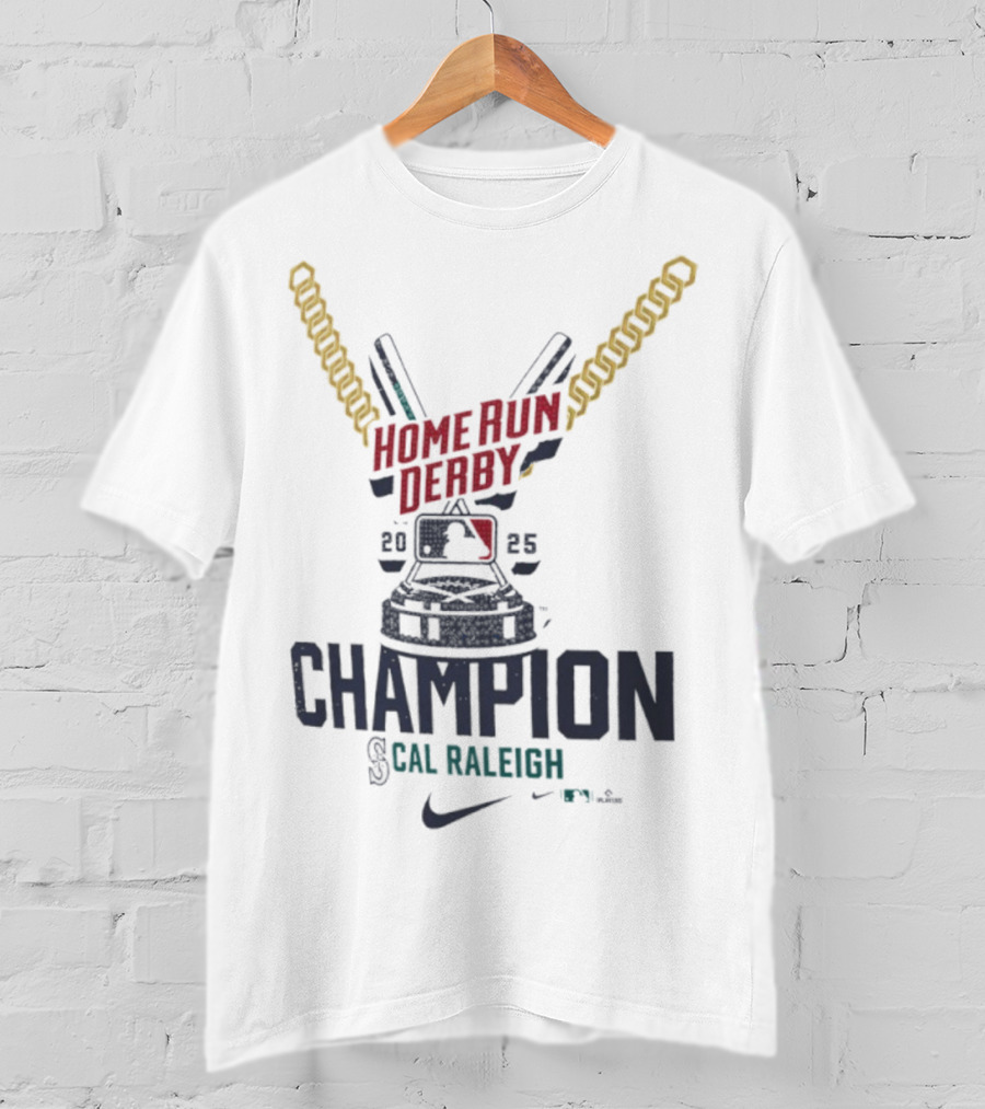 Seattle Mariners Cal Raleigh 2025 Home Run Derby Champion Nike MLB T-Shirt