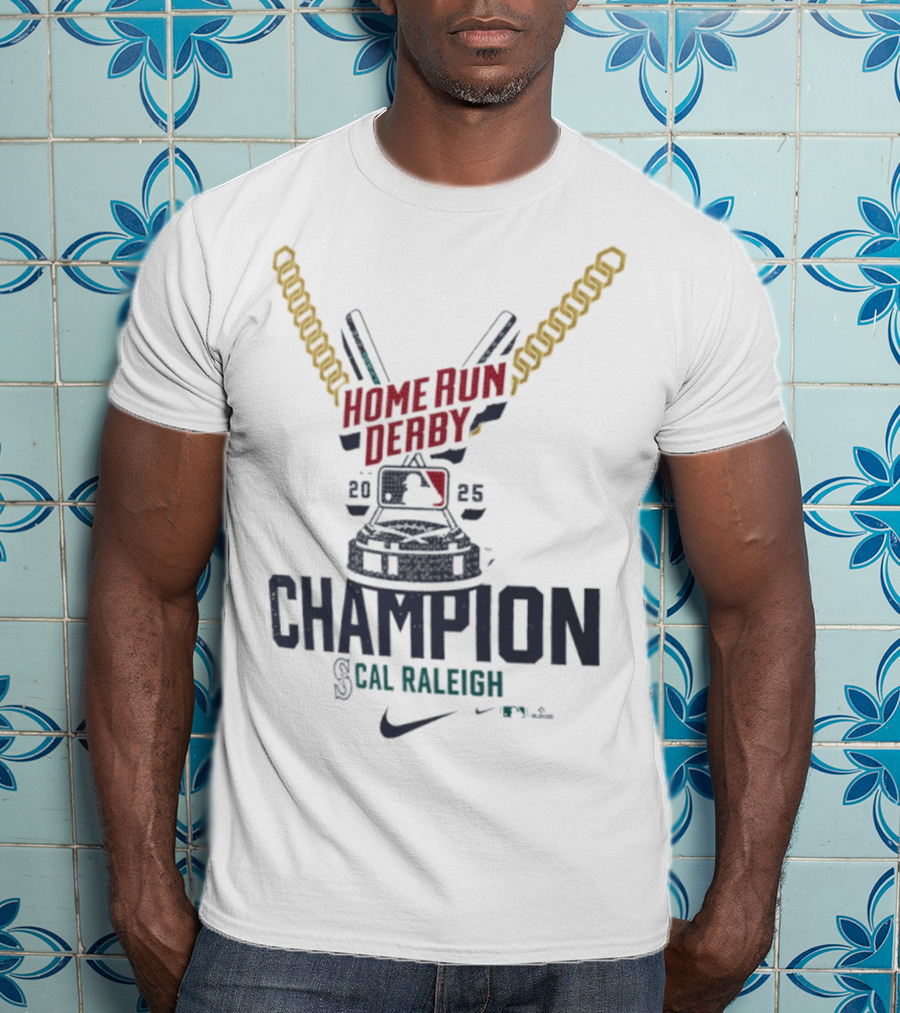 Seattle Mariners Cal Raleigh 2025 Home Run Derby Champion Nike MLB T-Shirt