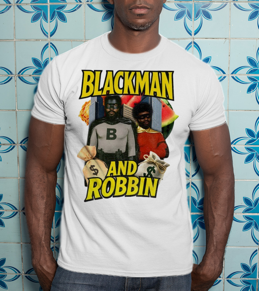 Blackman And Robbin Urban Twist Iconic Duo Bold Parody T-Shirt