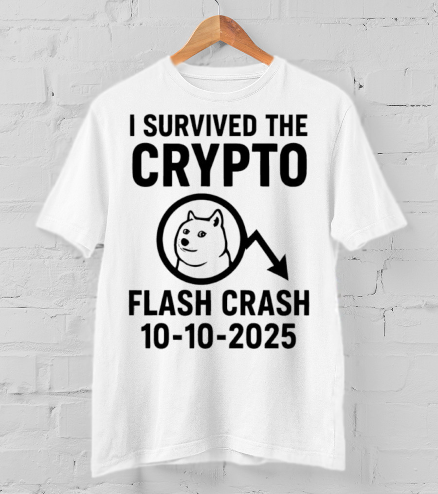 Survived The Crypto Flash Crash Dog 10-10-2025 T-Shirt