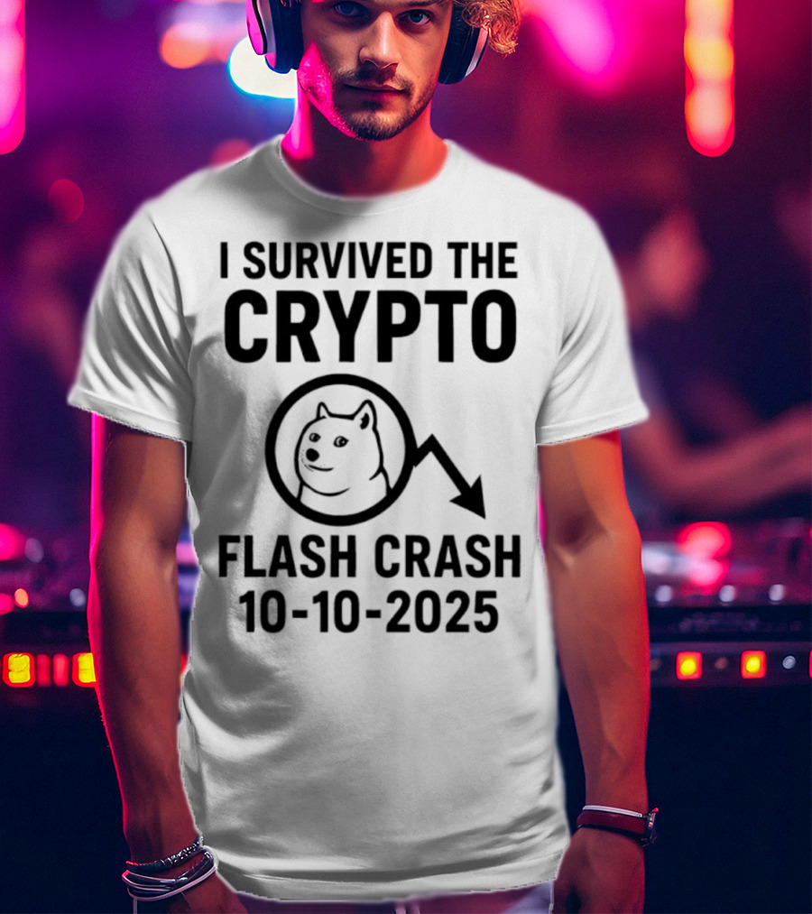 Survived The Crypto Flash Crash Dog 10-10-2025 T-Shirt