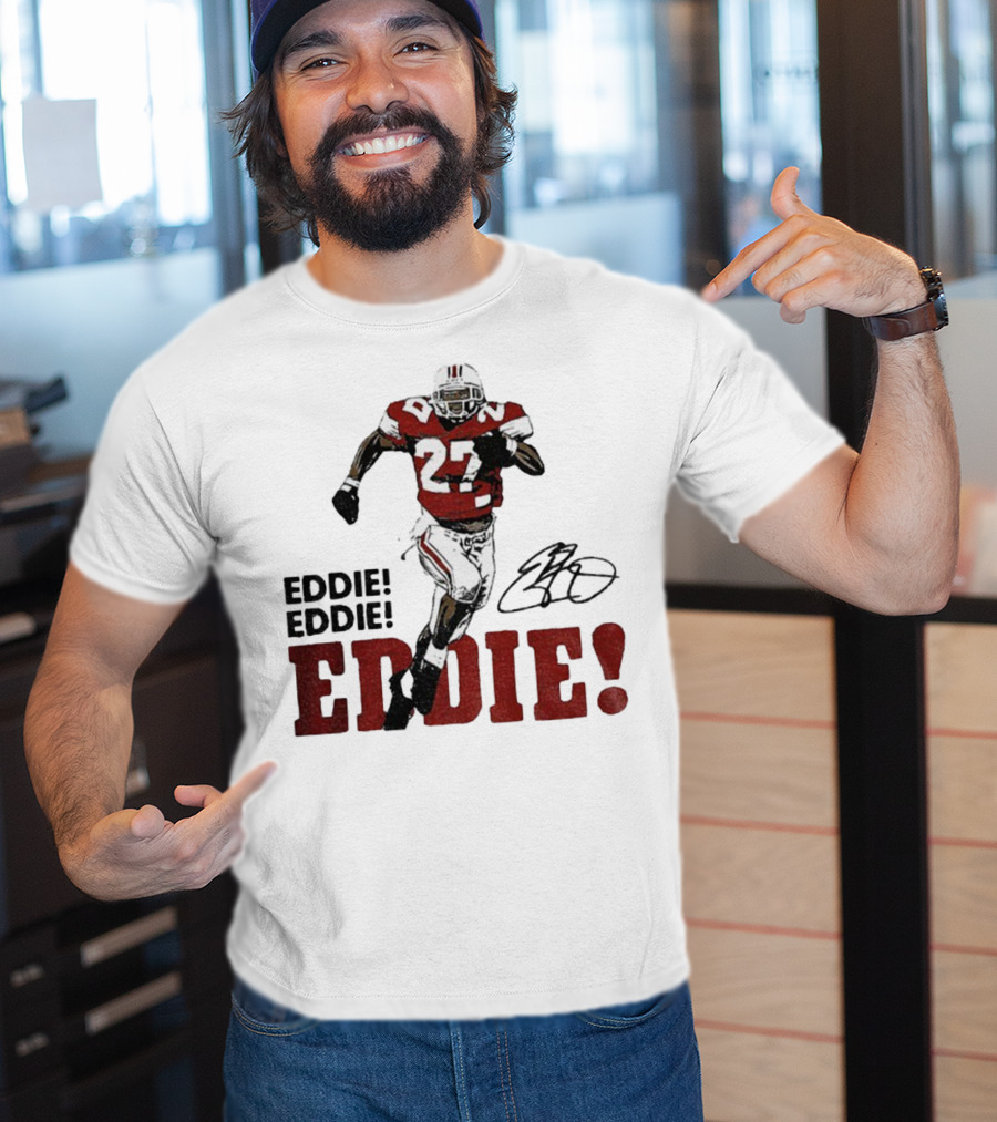 Eddie George 27 Ohio State Buckeyes Football Signature EDDIE! EDDIE! T-Shirt