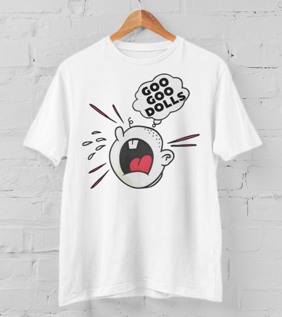 Goo Goo Dolls Shouting Cartoon Illustration T-Shirt