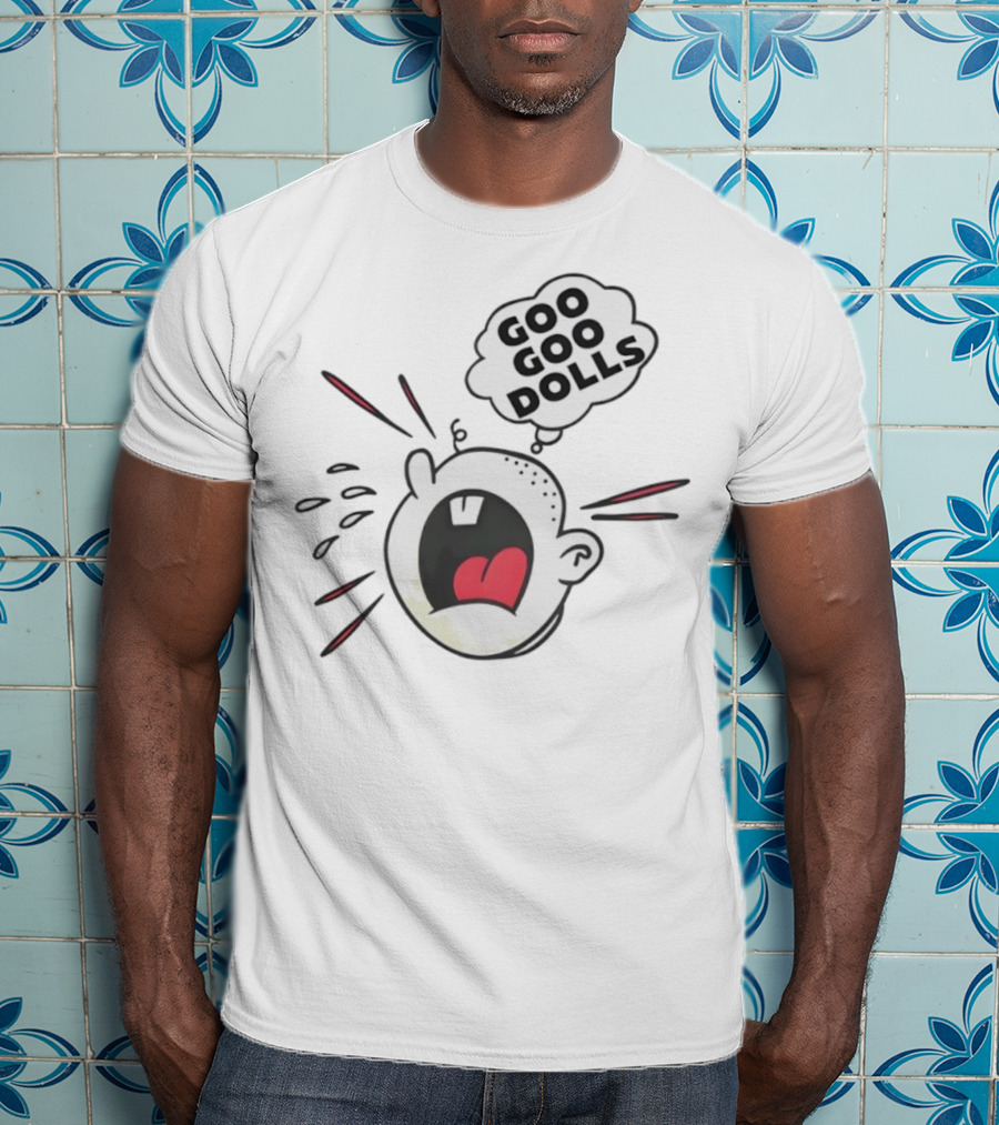 Goo Goo Dolls Shouting Cartoon Illustration T-Shirt