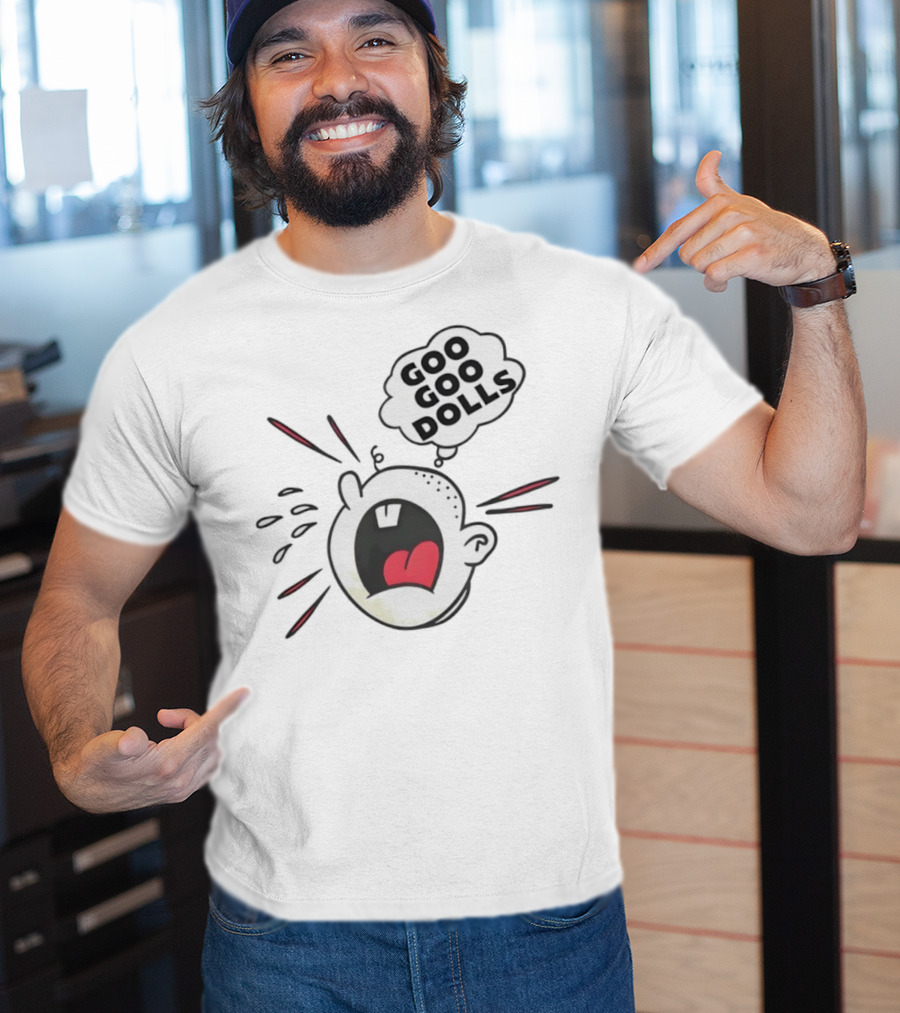 Goo Goo Dolls Shouting Cartoon Illustration T-Shirt
