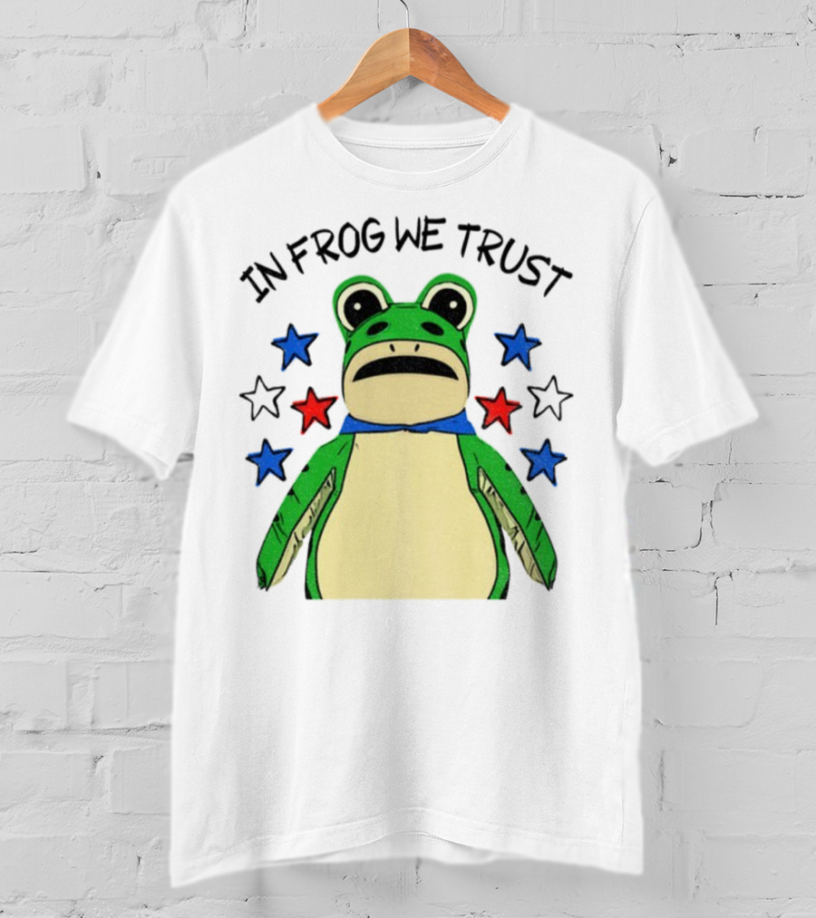 In Frog We Trust Portland Protest Frog Stars T-Shirt