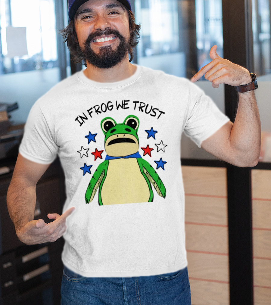 In Frog We Trust Portland Protest Frog Stars T-Shirt