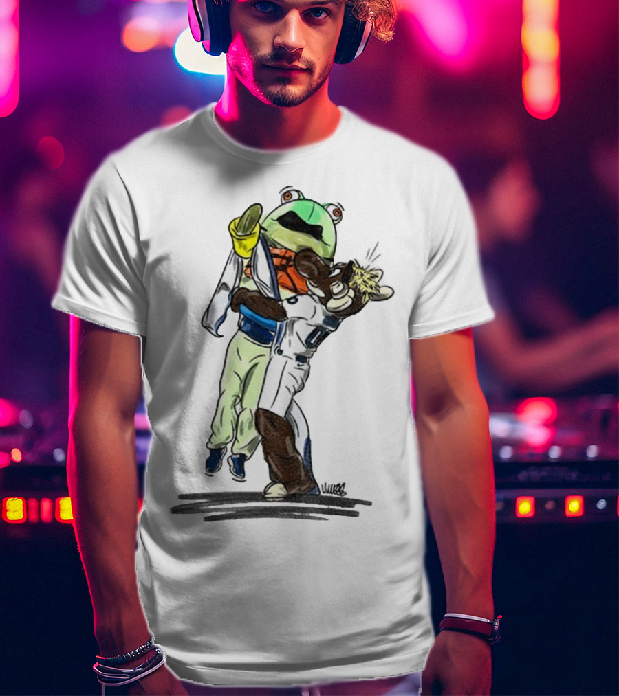 Mariner Moose Hugging Frog Mascot Seattle Mariners MLB Baseball 2025 T-Shirt