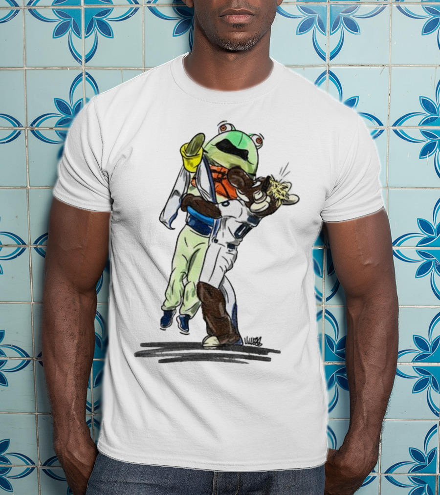 Mariner Moose Hugging Frog Mascot Seattle Mariners MLB Baseball 2025 T-Shirt