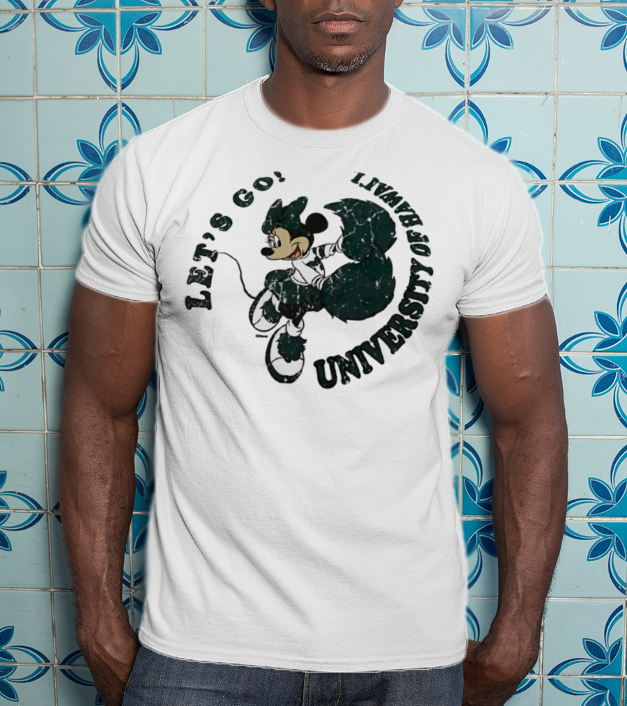 Let’s Go Minnie Mouse University Of Hawai’i Cheerleader T-Shirt