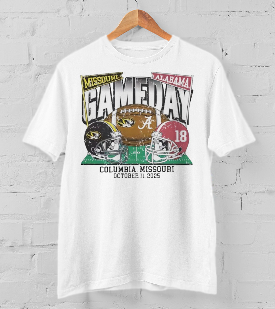 Missouri Alabama Gameday Columbia Missouri October 11 2025 T-Shirt