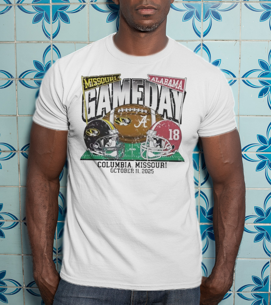 Missouri Alabama Gameday Columbia Missouri October 11 2025 T-Shirt