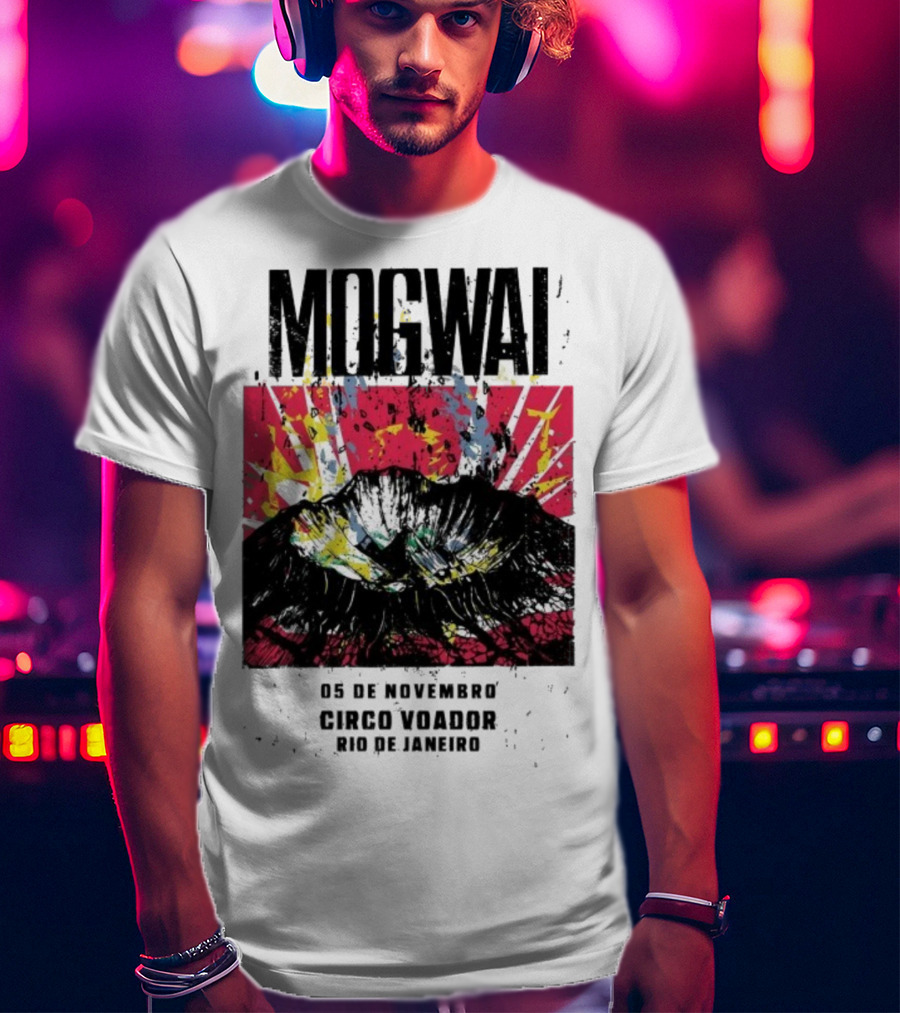 Mogwai Live Circo Voador Rio De Janeiro November 5 2025 Mountain Splash Art T-Shirt