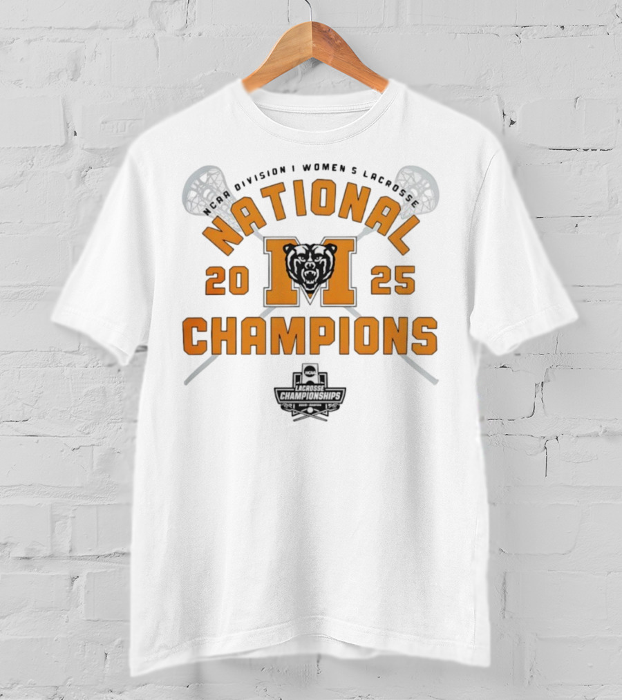 NCAA 2025 Women's Lacrosse National Champions Mercer Bears T-Shirt