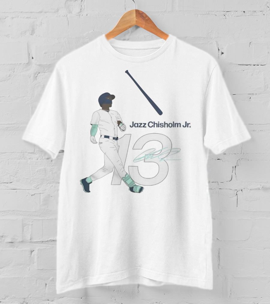 Jazz Chisholm Jr Bat Flip Number 13 Baseball Imagery T-Shirt