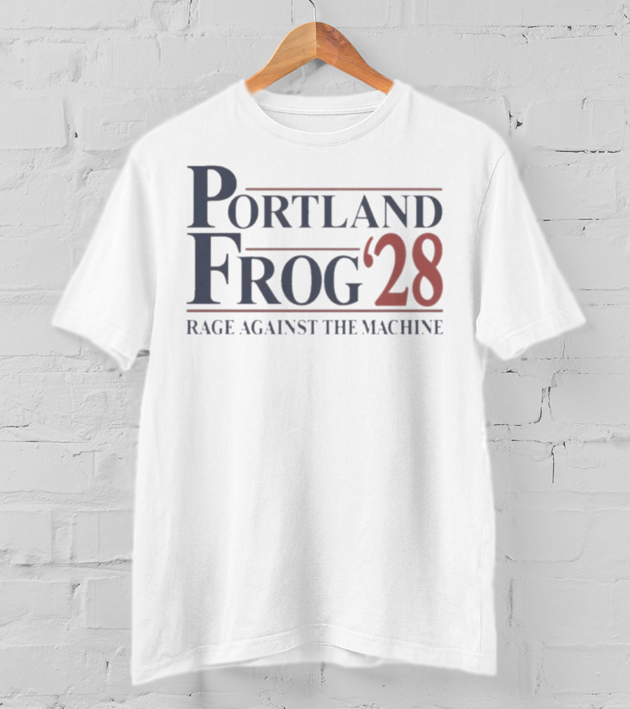 Portland Frog ’28 Rage Against The Machine Retro Style T-Shirt