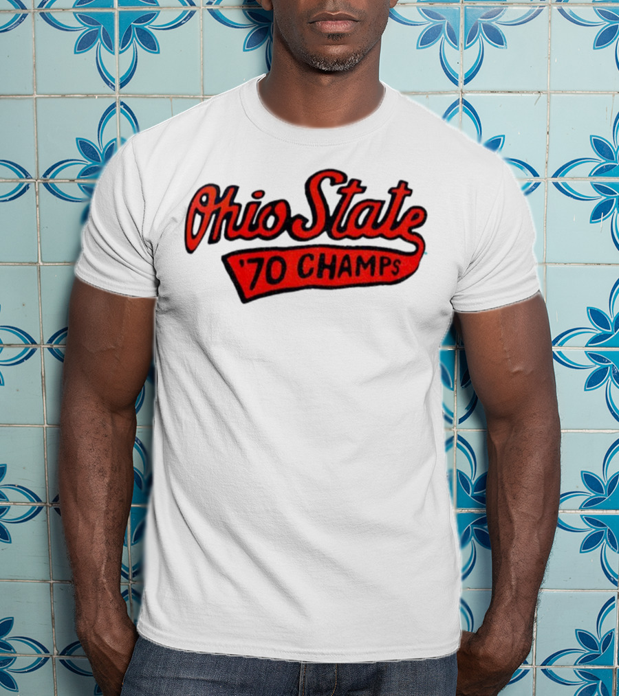Ohio State Buckeyes Football '70 Champs Red Vintage Style T-Shirt