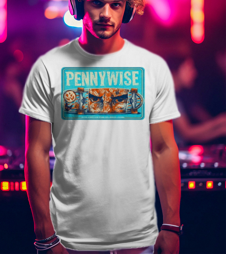 Pennywise Festival Altavoz Medellín CO Octubre 13 2025 Skateboard Art T-Shirt