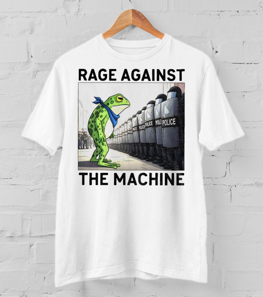 Rage Against The Machine Portland Frog Police Anti-Fascism Vintage T-Shirt