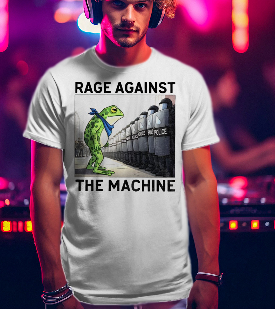 Rage Against The Machine Portland Frog Police Anti-Fascism Vintage T-Shirt