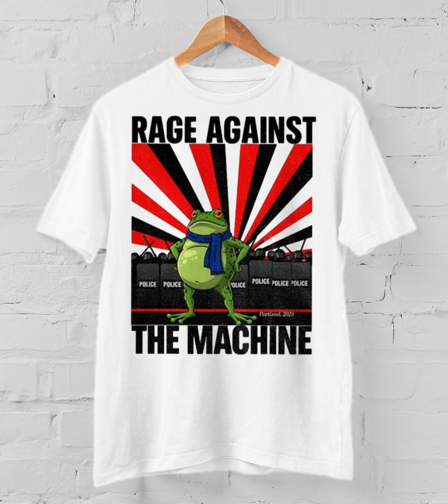 Rage Against The Machine Portland Frog Police 2025 Anti Trump Vintage T-Shirt